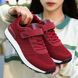 Women's Breathable Mesh Running Shoes - Lightweight, Non-Slip Sole for Casual & Walking, Fashionable Solid Color, Soft Bottom, New Model