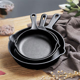 [Cast Iron Skillet] 3pcs/4pcs/5pcs Cast Iron Skillet Set | 6 Inch/8 Inch/10 Inch Cast Iron Frying Pan, Household Pan, Kitchen Accessories, Home Cook, Cast Iron Pan Without Coating Set