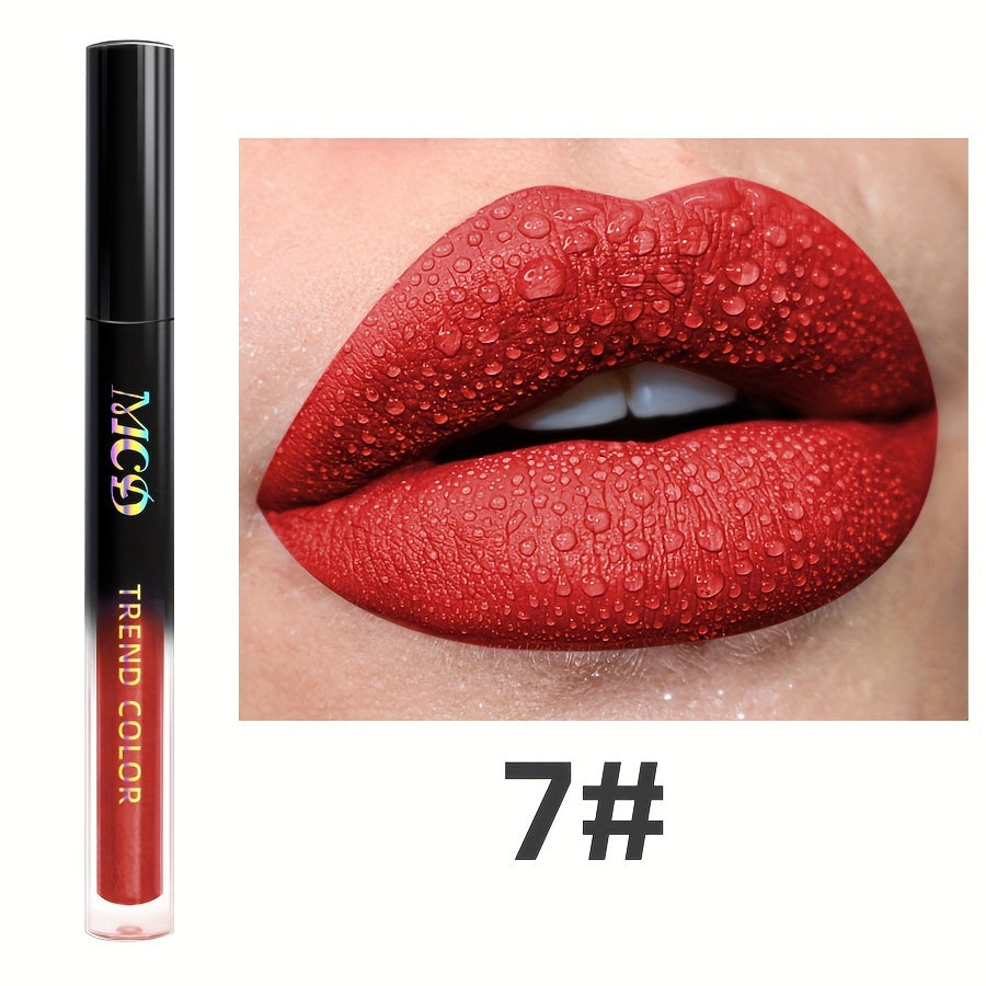 1pc, Non-Sticky Lasting Lip Glaze, Matte Lip Mud, High Pigment Liquid Lipsticks Lip Gloss, Ideal Mardi Gras Festival Party Makeup, With Black Green Blue White Glossy Pink Highlighter Rose Brown Purple Tones