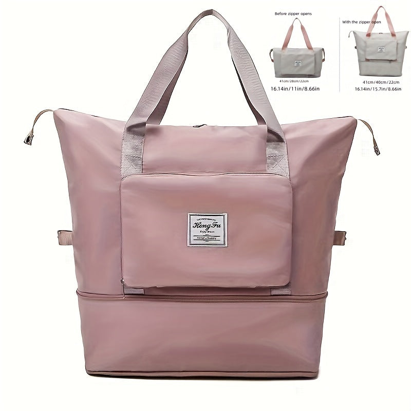 Travel Storage Zipper Handbag, Large Capacity Luggage Bag, Gym Bag, Portable Versatile Bag