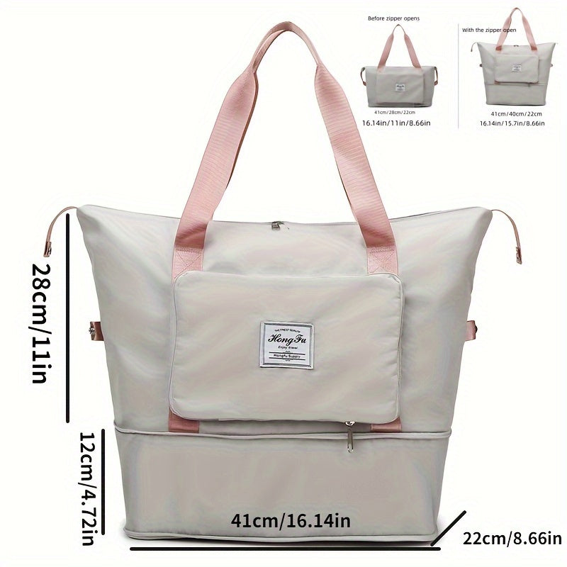 Travel Storage Zipper Handbag, Large Capacity Luggage Bag, Gym Bag, Portable Versatile Bag