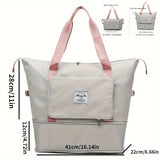 Travel Storage Zipper Handbag, Large Capacity Luggage Bag, Gym Bag, Portable Versatile Bag