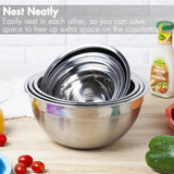 Mixing Bowls With Airtight Lids Set, 27PCS Stainless Steel Khaki Bowls With Grater Attachments, Non-Slip Bottoms & Kitchen Gadgets Set, Size 0.7, 4.5, 3.6, 2.7, 2.1, 1.7, 1.1QT, Great For Mixing & Serving
