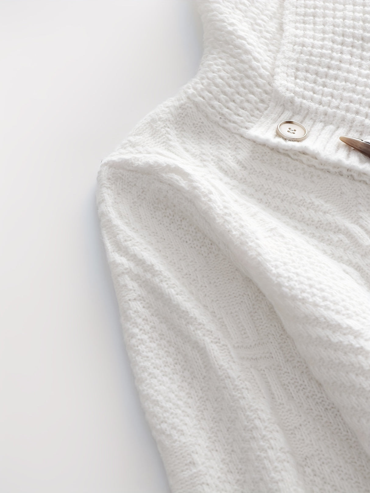 Stylish Thermal Knit Sweater for Men - Soft Long Sleeve Pullover Tops with Button Detail and Small Stand Collar - Perfect for Casual Wear and Layering
