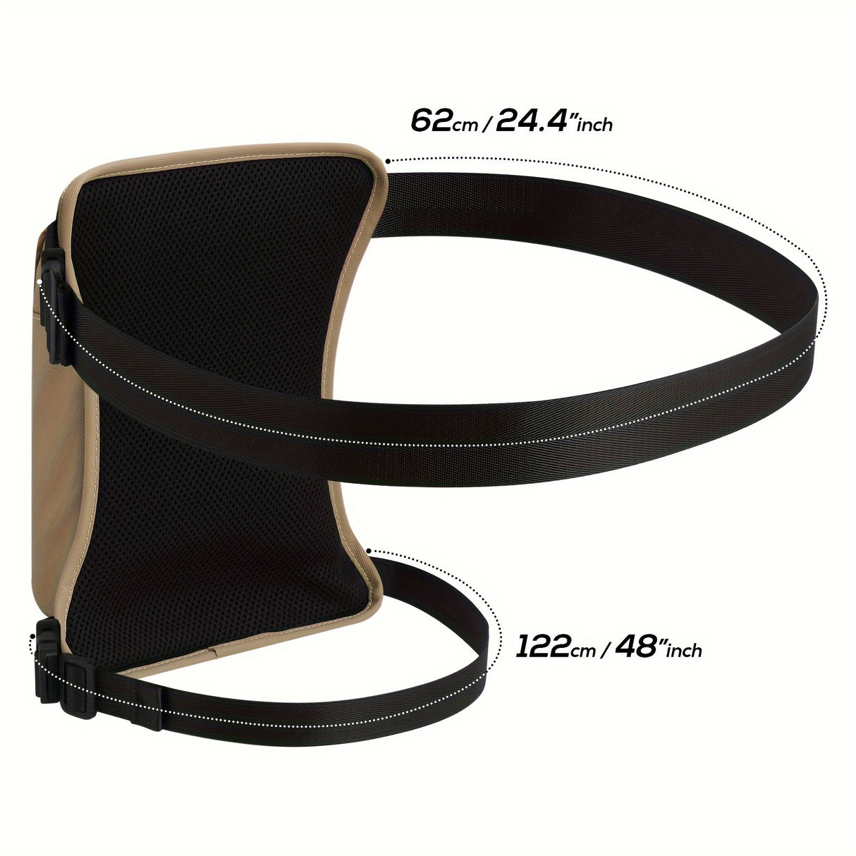 Fashion Waist Pack with Multiple Pockets, Solid Color Non-Waterproof Polyamide Belt Bag with Adjustable Strap, Zippered Hip Bum Bag for Business Casual, Travel, Hiking - Valentine's Day to Mother's Day Gift