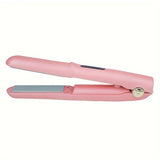 2-in-1 Wireless Mini Portable USB Hair Straightener Curling Iron - Intelligent Temperature Control, Anti-Scalding, Anion Care Hair, Large-Capacity Lithium Battery for Long-Lasting Life, Portable Charger for Travel and Party -
