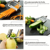 1-3pc, 2 In 1 Stainless Steel Vegetable Peeler, Julienne Cutter, Slicer, Shredder, Scraper, Fruit, Potatoes, Carrot, Cucumber, Kitchen, Home Staple, Housewarming Gift