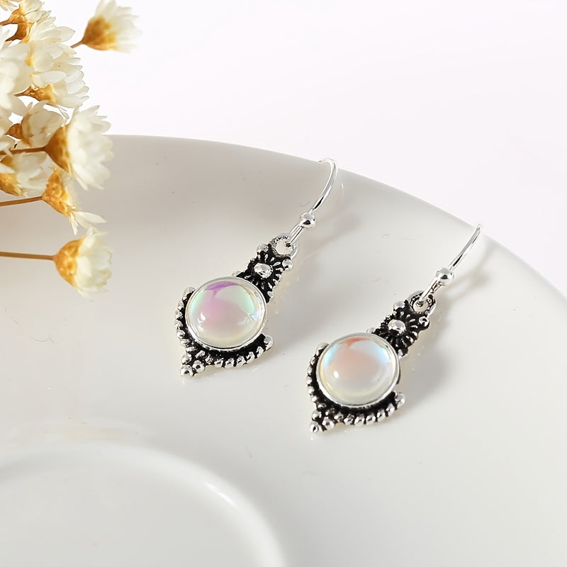 [Vintage Moonstone Earrings] Moonstone Vintage Earrings
