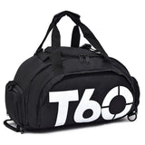 Large Capacity Duffle Tote Bag, Nylon Lightweight Luggage Bag With Shoe Compartment, Portable Travel Storage Bag Unisex Bag For Daily Use