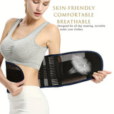 [1pc Adjustable Lower Back Brace] 1pc Adjustable Back Brace for Lower Back with 4 Stays Steel Plates, Breathable Lumbar Support Straps for Sports, Home & Lifting At Work, Waist Compression Belt for Men & Women