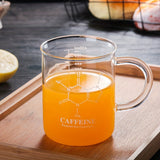 1pc, Large Heat-Resistant Borosilicate Glass Coffee Mug with Measurement Marks - Perfect for Summer Drinks, Teacher Appreciation Gifts, and Everyday Use - 15.22oz Capacity, Durable, and Dishwasher Safe