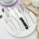 48/72pcs Silverware Set, Including Steak Knife, Premium Stainless Steel Cutlery Set, Knife, Spoon, And Fork Set, Dishwasher Washable, Stylish Design