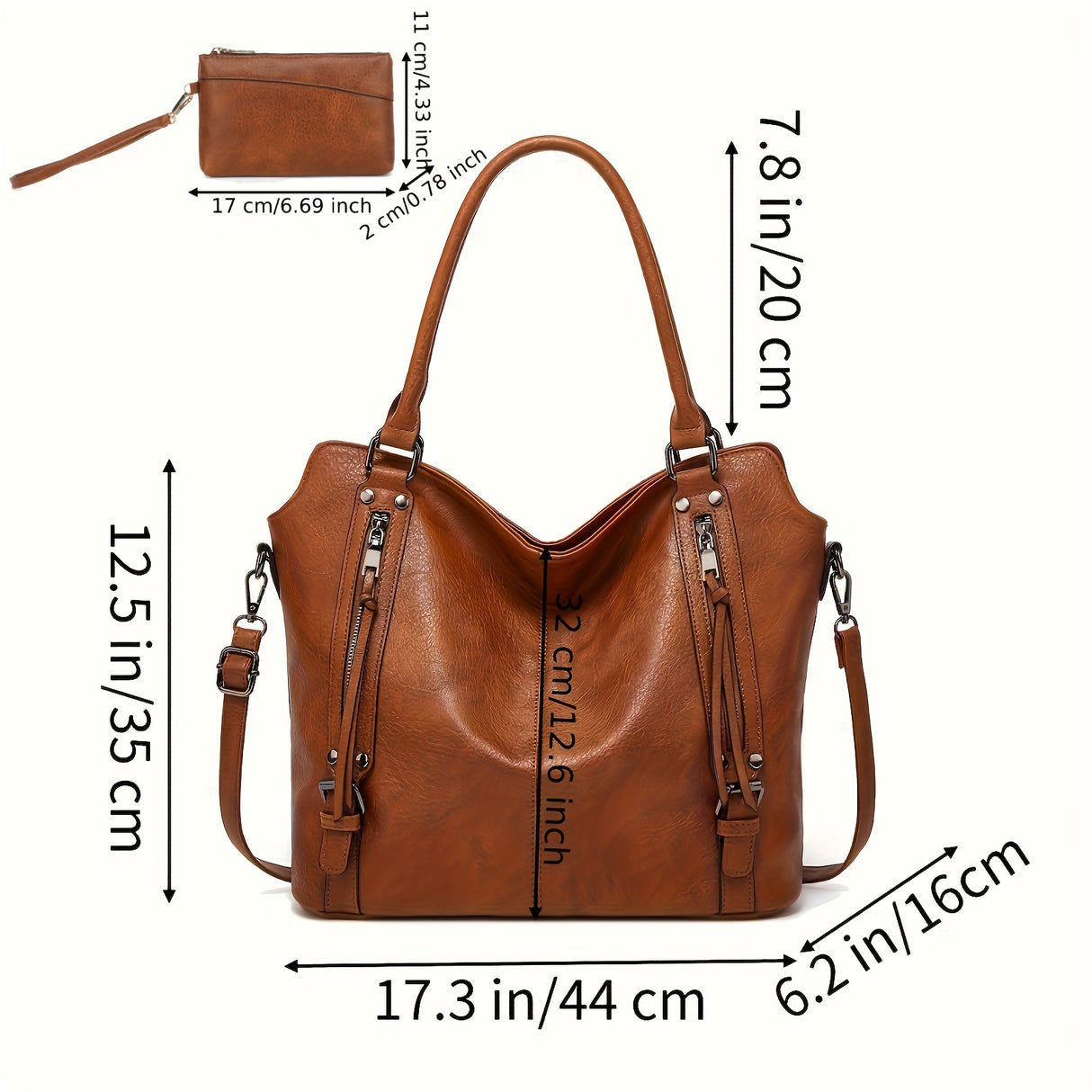Luxurious Soft Leather Retro Tote Handbag - Spacious Multi-Pocket Design, Adjustable Shoulder Strap, and Stylish Crossbody Option - Perfect Mother's Day Gift or Everyday Essential for Ladies