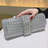 Rhinestone Evening Clutch Women Fashion Envelope Bag Prom Luxury Purse Sparkling Crystal Handbag Cocktail Party Handbag