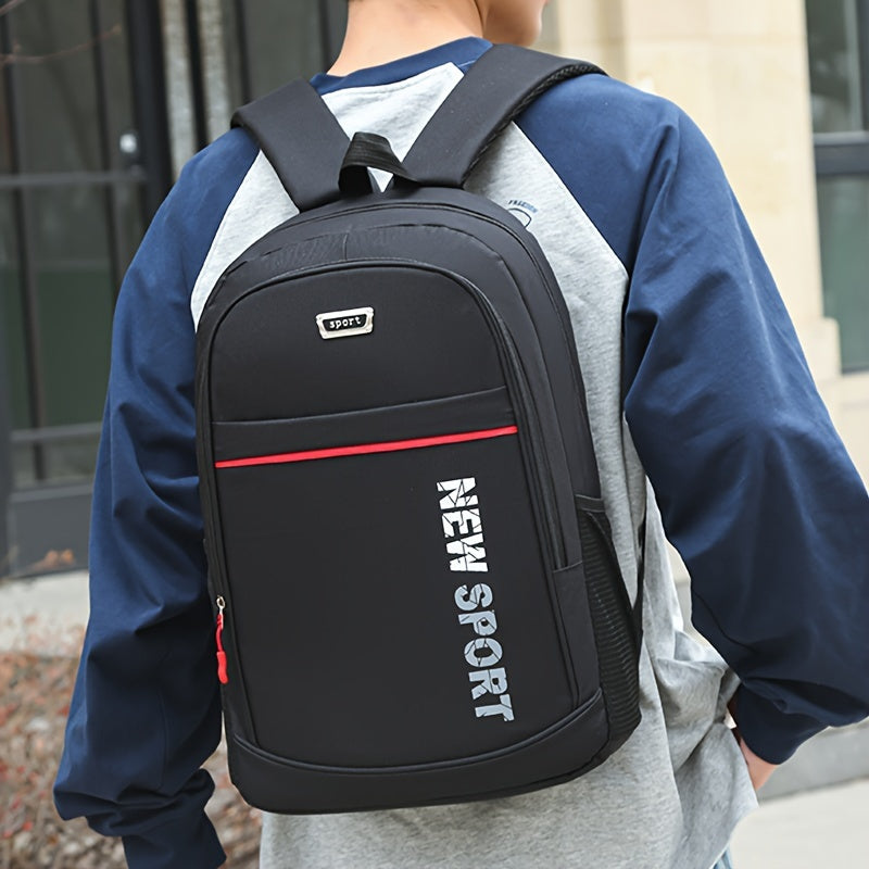 School Bag Male Junior High School Campus Simple Korean Version Of Fashionable Backpack Leisure Backpack Male Computer Bag [Zipper Direction Random]