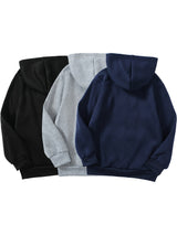 3pcs KING & BUILT DIFFERENT & Astronaut Print Boys Warm Fleece Hoodies, Long Sleeve Sweatshirt Top, Trendy Style, Boys Clothes For Spring Fall Winter