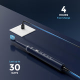 Sejoy Sonic Electric Toothbrush & Water Flosser Set - USB Rechargeable, 1800mAh Lithium Battery, Includes 4 Soft Bristle Brushes & 6 Jet Tips, Sleek Black Design, Ideal for Home & Office, Perfect Christmas Gift, Home Dental C