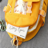New Five-piece Backpack Korean Version Of The School Bag Women's Lightweight Harajuku Ins Casual Backpack Cute Bear Pendant Backpack