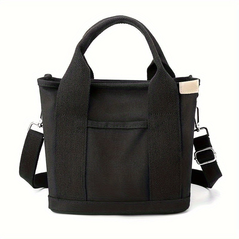 1pc Tote Bag Women And Men Small Satchel Bag Stylish Mini Tote Handbag Canvas Hobo Bag Fashion Crossbody Bag Shoulder Bag 2023