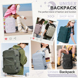 Large Waterproof Anti Theft Carry On Backpack, HYCOO Travel Rucksack For Men and Women, Hiking School Book College Bag with Shoe Compartment Laptop Canvas Brevite Backpack