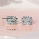 Small Exquisite Olive Branch Leaf Hoop Earrings - For Women - Party Proposal Birthday Gifts Jewelry