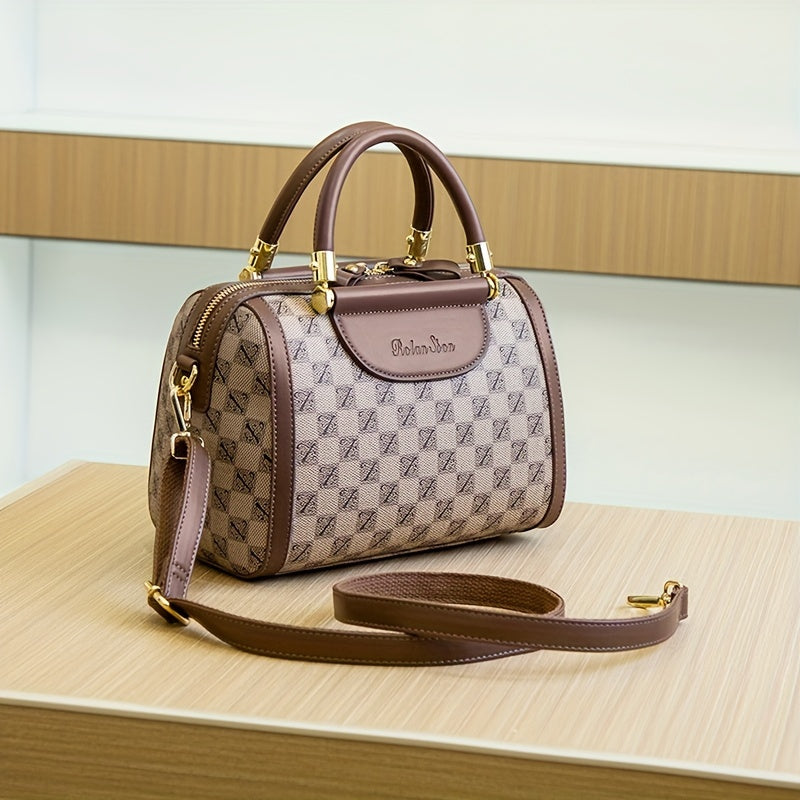Luxury Design Boston Bag For Women, Fashion Small Handbag, Elegant Crossbody Bag Purse