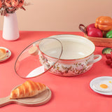 10.2" Versatile Enamel Cooking Pot - Non-Stick, Easy Clean For Seafood, Soup, Stew & More - Perfect For Home Kitchens, Restaurants & Outdoor Cooking