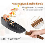 Kitchen Induction Cookware and Bakeware Set - 30 Piece Black Granite Cooking Pans Set Non-Stick Pots and Pans Set