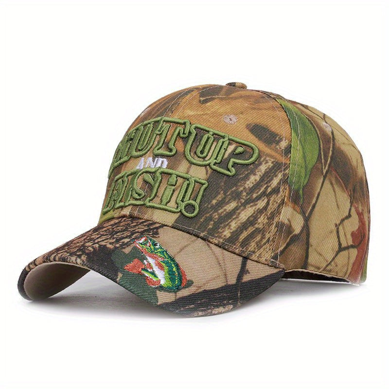1pc Men's Camouflage Sunshade Baseball Cap - Outdoor Jungle Leisure and Military Fan Accessories - Breathable, Adjustable, Water-Resistant, Quick-Drying, and Stylish Headwear for Summer Activities