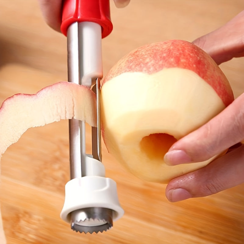 KITEOAGE Stainless Steel Fruit Corer & Peeler - Durable, Easy-to-Use Apple and Pear Core Remover for Kitchen Use
