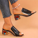 Women's Trendy Chunky Heel Sandals - Fashion Open Toe Dress Pumps, Stylish Slip On Heels - For Women - Perfect for Parties & Evening Events - Ideal Gift for Fashionistas