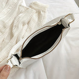 Versatile Solid Color PU Leather Underarm Bag, Stylish Zipper Shoulder Handbag for Everyday Use