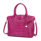 Fashion-Forward Crocodile Pattern Tote Bag - Double Handle Work Purse with Secure Zipper Closure - Perfect for Stylish, Professional Women - A Trendy Daily Accessory