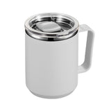 Ins Style Simple Office Water Cup with Lid and Handle Stainless Steel Afternoon Tea Coffee Mug