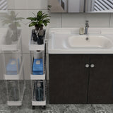 1pc 3/4 Layers Rolling Storage Cart - Spacious and Adjustable Storage Capacity, Versatile and Convenient, Easy-to-Move and Portable, Compact and Space-Saving Design - Ideal for Organizing Bathroom Essentials, Perfect for Stor