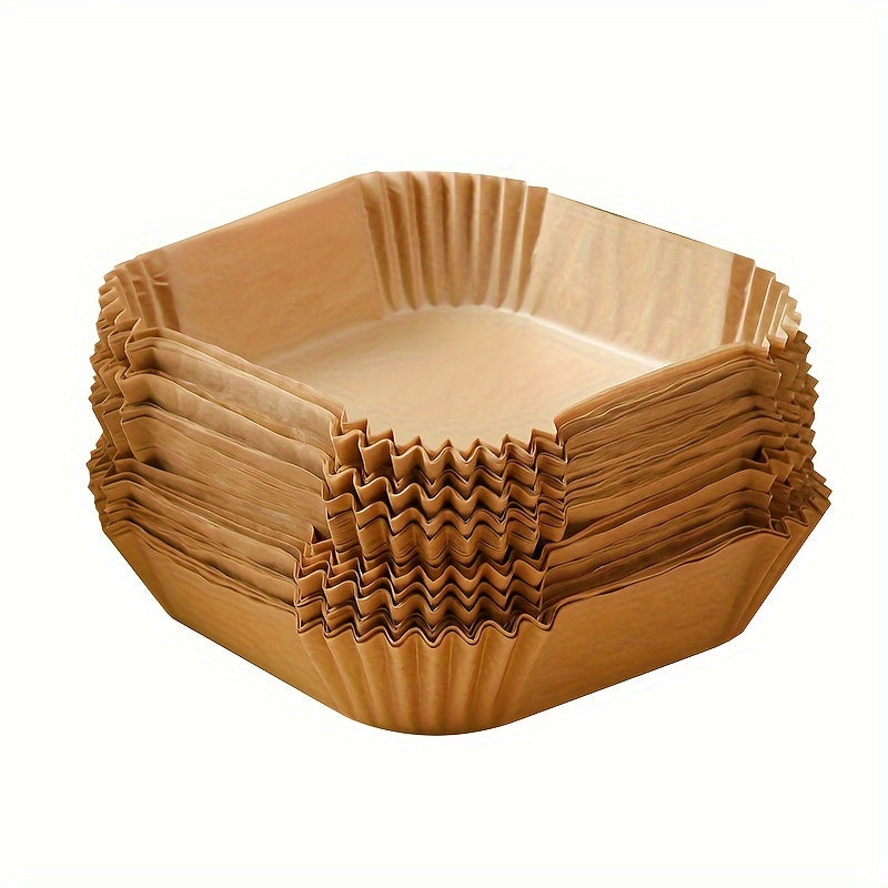 50pcs Non-Stick Air Fryer Liners - Square Paper Liners For Baking, Roasting, And Microwave Cooking - Easy Cleanup And Healthier Cooking For Hotel/Commercial