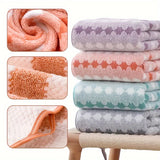 4-Pack Space-Themed Bath Towel Set, Quick-Dry Absorbent Towels, 27.6x55 inches, 300gsm, for Pool Party, School, Camping, Modern Geometric Pattern, Rectangular, High Absorbency, Knitted Fabric, Home Bathroom Essentials