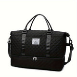Large Capacity Travel Duffel Bag in Oxford Fabric, Portable Sports Gym Storage Bag, Weekend Overnight Bag for Women