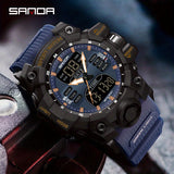 Stylish SANDA Waterproof Multi-Functional Watch for Men - Wrist Watches with Date Display, Alarm, Stopwatch, and LED Light - Perfect for Outdoor Activities
