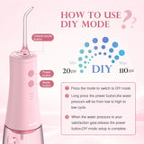 Pink Water Flosser And Electric Toothbrush, 6 Jet Tips & 8 Brush Heads, Usb Chargeable, Best Christmas Gift