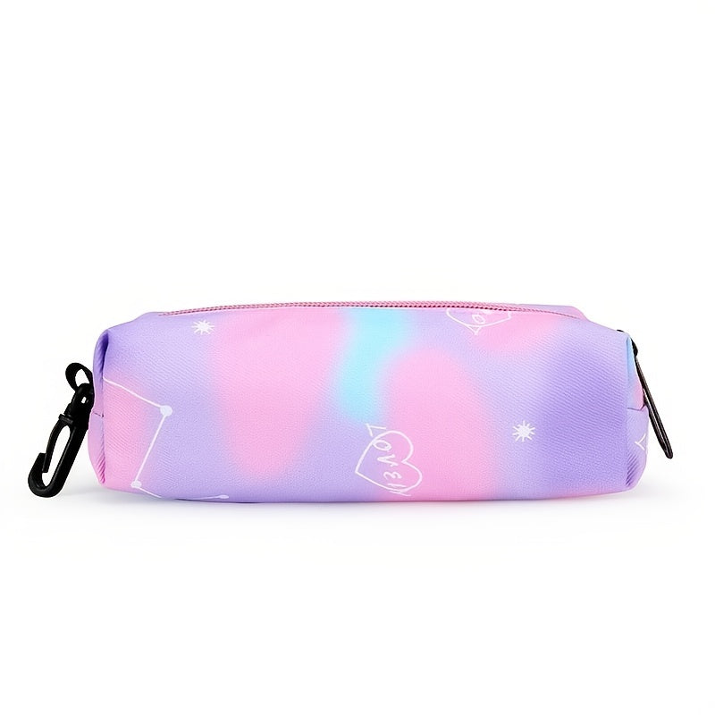 Vibrant Tie Dye Cartoon Pattern Backpack - Spacious School Bag with Insulated Lunch Box, Pencil Case, and Multiple Compartments for Organized School Use