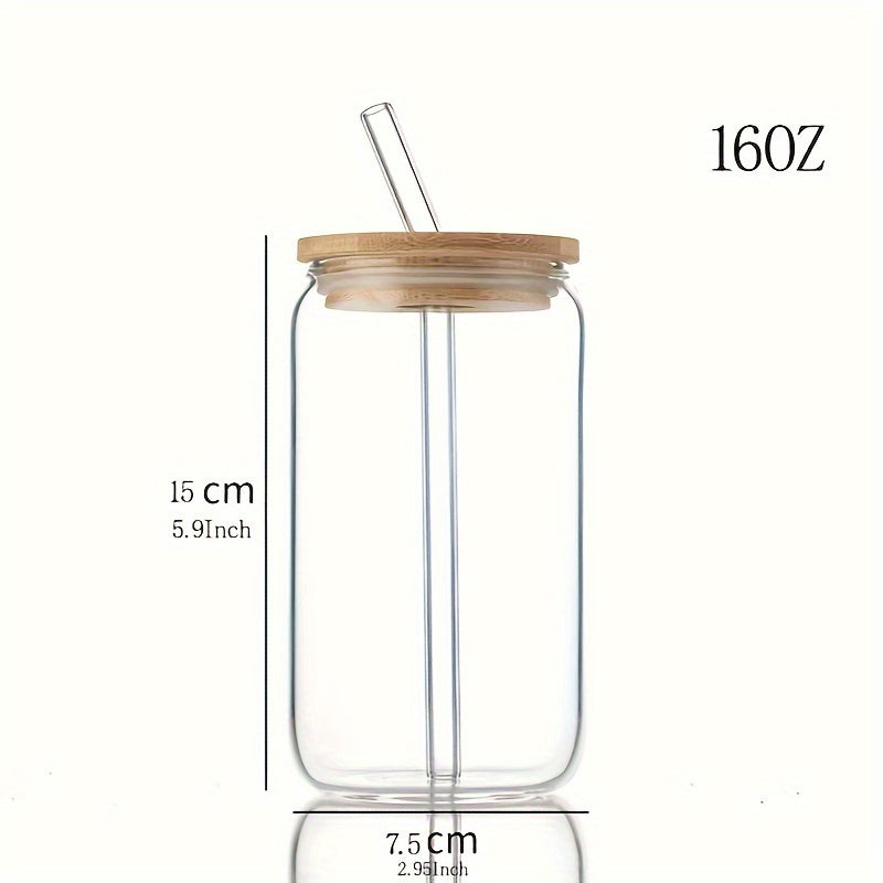 1pc, Cute Black Cat Drinking Glass With Lid And Straw, 16oz Can Shaped Water Cup, Iced Coffee Cup, For Tea, Juice, Milk, Birthday Gifts, Drinkware