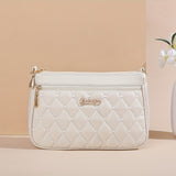 Single Double Layer Zipper Crossbody Bag for Women - Casual Minimalist Mobile Phone & Shopping Bag for Mom