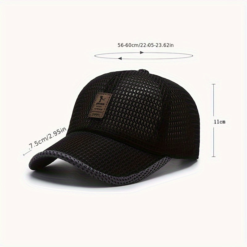 1pc Unisex Breathable Mesh Baseball Cap - Ideal for Outdoor Sports, Running, and Casual Wear
