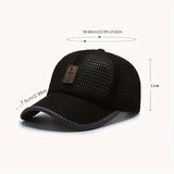 1pc Unisex Breathable Mesh Baseball Cap - Ideal for Outdoor Sports, Running, and Casual Wear