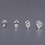 1 Pair Titanium Steel Earrings For Men, Clean Zircon Earrings Jewelry