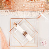 175 PCS Clear Gold Plastic Plates, Gold Plastic Dinnerware Sets Includes: 25 Dinner Plates, 25 Salad Plates, 25 Pre Rolled Napkins with Gold silverware, 25 Cups 9 OZ, Perfect for Wedding and Party (gold/rose gold), Hand washa