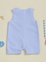 Toddler Boys Rompers Independence Day Clothes Flag Star Embroidery Stripe Summer Sleeveless Overalls Bodysuits Jumpsuits, for Outdoor