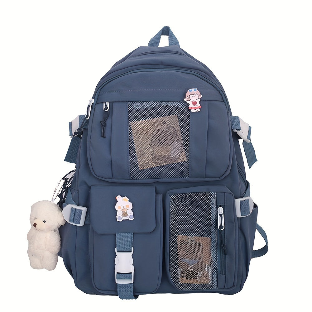 Women's Travel Backpack Women's Multi-Pocket Waterproof College School Bag Transparent Bag Large Capacity Laptop Backpack Reinforcement