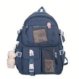 Women's Travel Backpack Women's Multi-Pocket Waterproof College School Bag Transparent Bag Large Capacity Laptop Backpack Reinforcement
